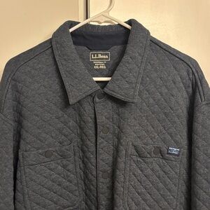L.L. Bean Men's Indigo Heather Quilted Shirt Jacket